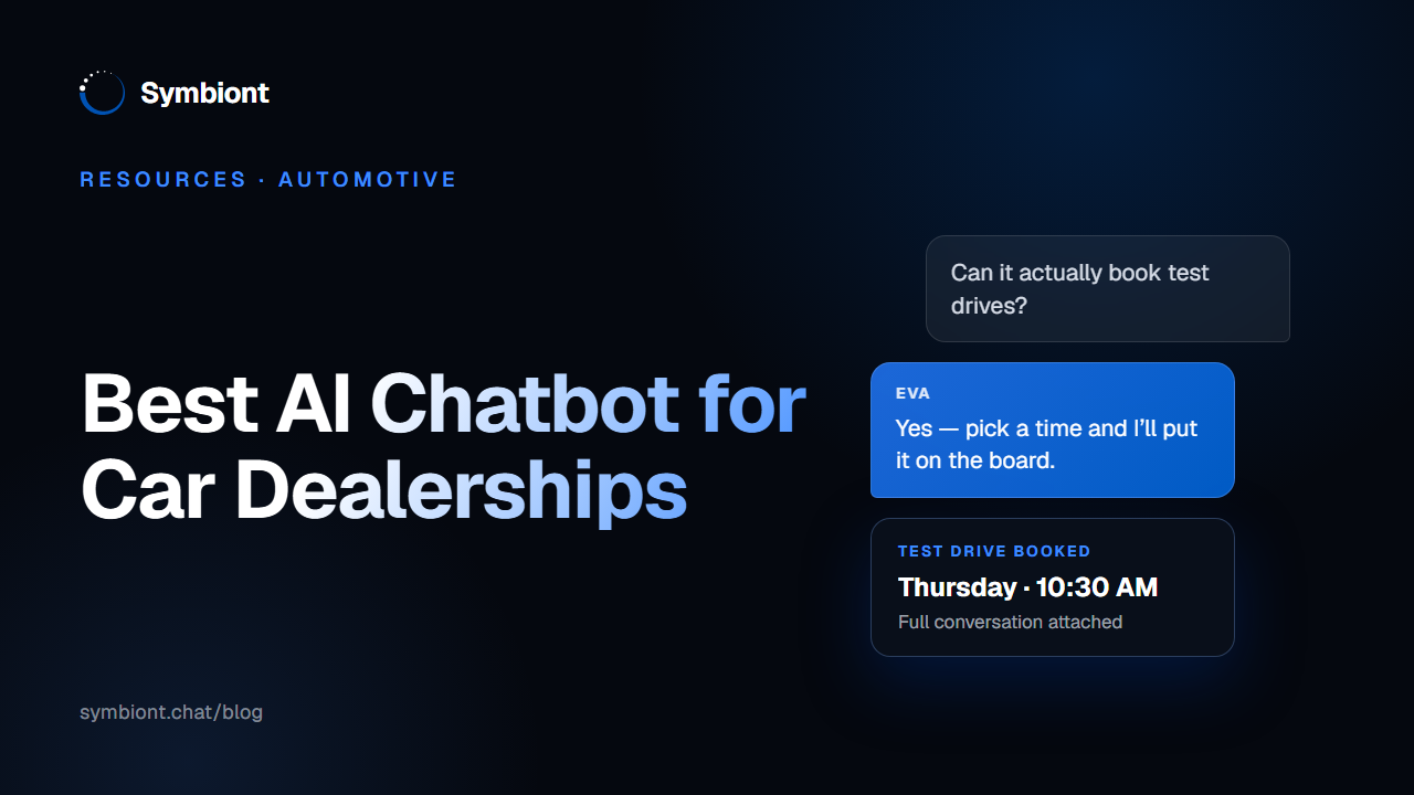 Turning website car shoppers into booked test drives — Eva by Symbiont building a deal with a late-night visitor